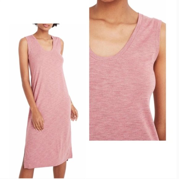 Madewell Pink Jersey Tank Dress Medium - Picture 2 of 10